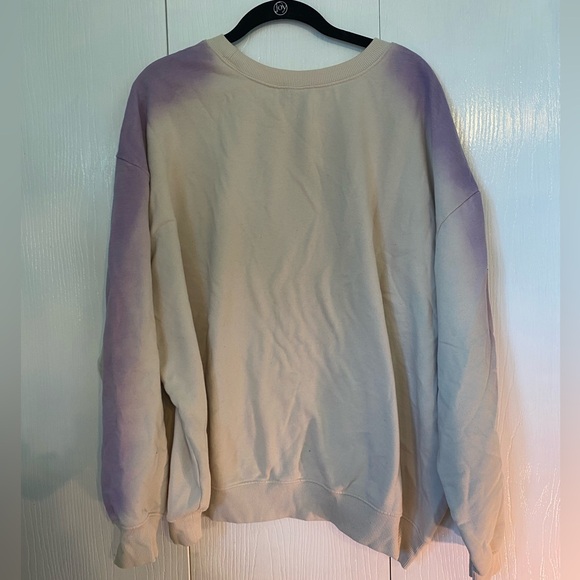 Wild fable crew neck sweatshirt, cream and purple, XXL, good condition - Picture 2 of 3